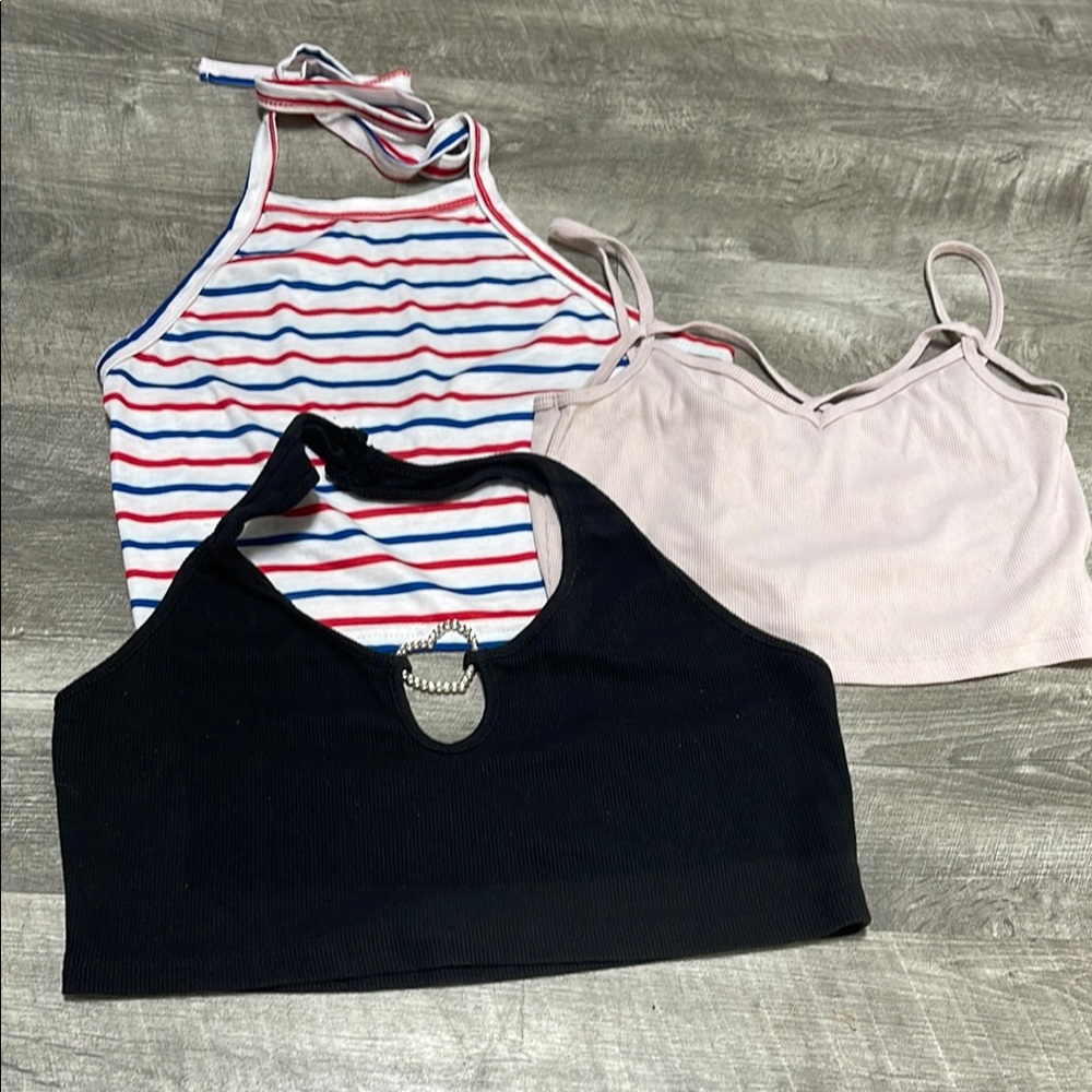 SHEIN Bundle Of Three Crop Tank Tops